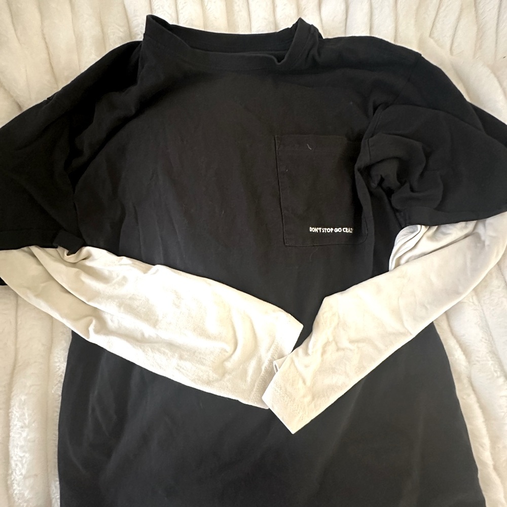 zara tshirt w attached long sleeve